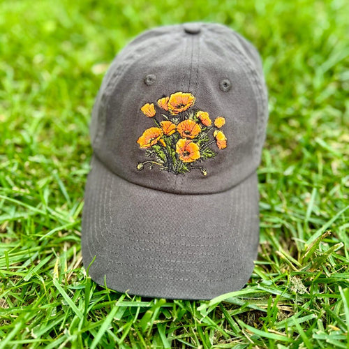 California Poppy Embroidered Hat - view 2